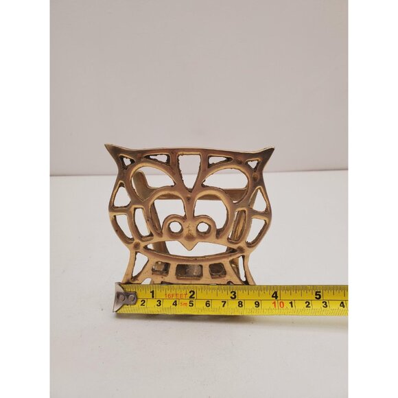 vintage brass owl napkin holder or letter/mail holder - Picture 8 of 10